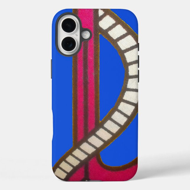 Funda iPhone 16 Plus Diseño artístico de la marina azul de la marina re (Reverso )