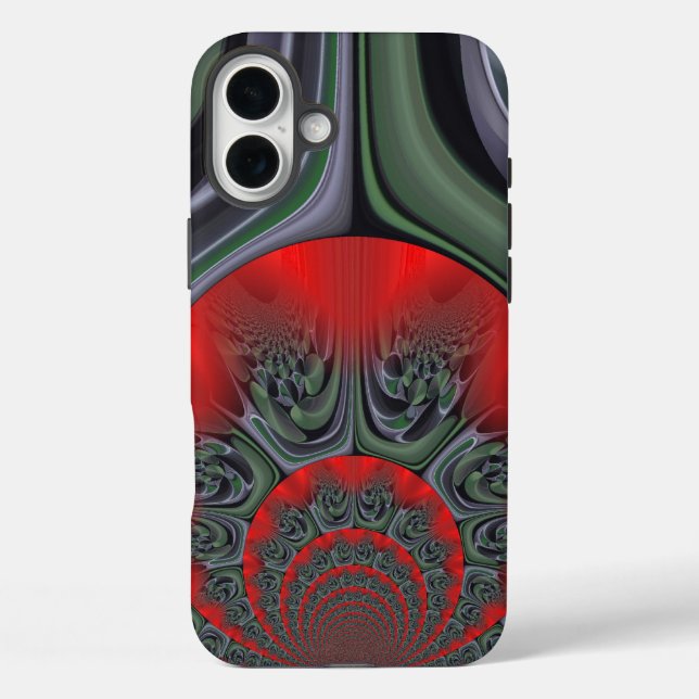 Funda iPhone 16 Plus Diseño artístico del patrón Aurora (Reverso )