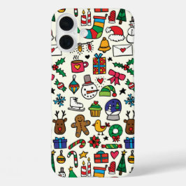 Funda iPhone 16 Plus Diseño de acentos para navidades