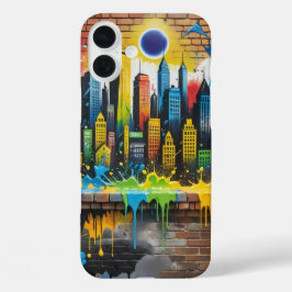Funda iPhone 16 Plus Diseño de arte de graffitis colorido