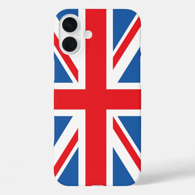 Funda iPhone 16 Plus Diseño de bandera/Jack de unión (Reverso )