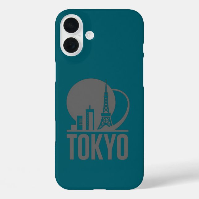Funda iPhone 16 Plus Diseño de círculo aéreo en Tokio (Reverso )
