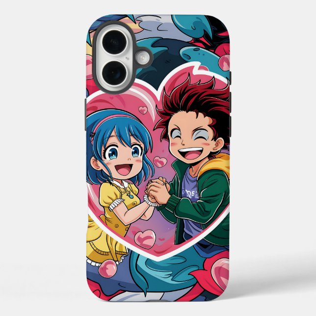 Funda iPhone 16 Plus Diseño de estuche de teléfono de carácter animado (Reverso )