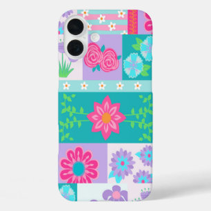 Funda iPhone 16 Plus Diseño de flores vibrantes en flor