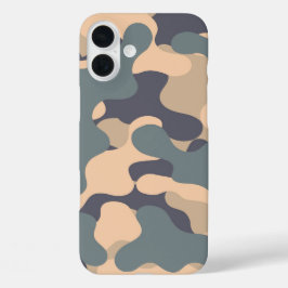 Funda iPhone 16 Plus Diseño de fondo de camuflaje