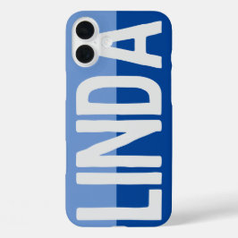 Funda iPhone 16 Plus Diseño de nombre negrita.