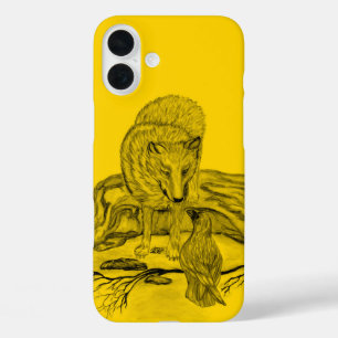 Funda iPhone 16 Plus Diseño negro y amarillo de Wolf y Raven