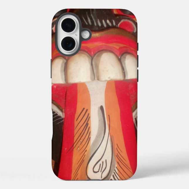 Funda iPhone 16 Plus Divertido y extraño idioma de Halloween asiático a (Reverso )