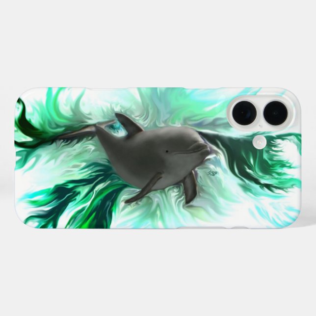 Funda iPhone 16 Plus Dolphin Baby (Reverso  (Horizontal))