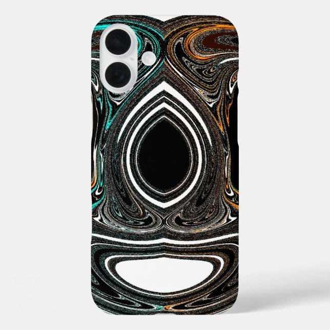 Funda iPhone 16 Plus Doodle Étnico Africano | Arte Abstracto Texturizad (Reverso )