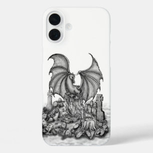 Funda iPhone 16 Plus Dragón con Zombie