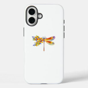 Funda iPhone 16 Plus Dragón de flores amarillas