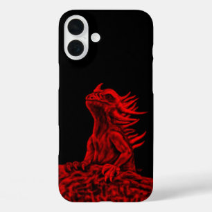 Funda iPhone 16 Plus Dragón rojo pequeño