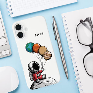 Funda iPhone 16 Plus Dulce Astronauta Caprichoso sostiene Planeta, Espa