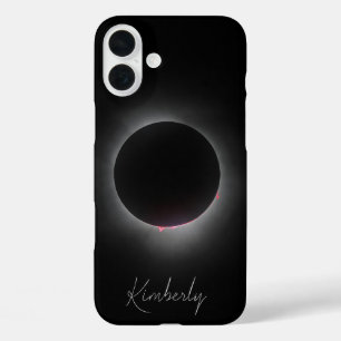 Funda iPhone 16 Plus Eclipse solar total con nombre