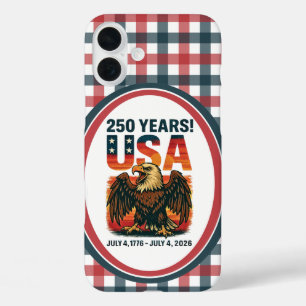 Funda iPhone 16 Plus EE. UU. 250 años - Águila calva patriótica 4 de ju
