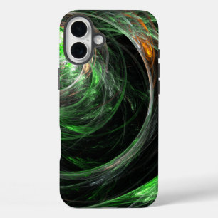Funda iPhone 16 Plus El arte del resumen verde mundial