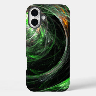 Funda iPhone 16 Plus El arte del resumen verde mundial