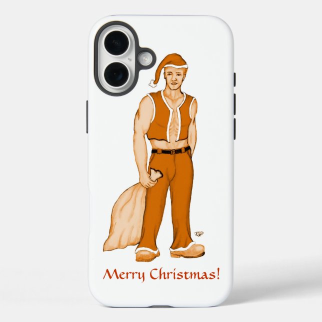 Funda iPhone 16 Plus El nuevo Santa Claus - ¡Feliz Navidad! (Reverso )