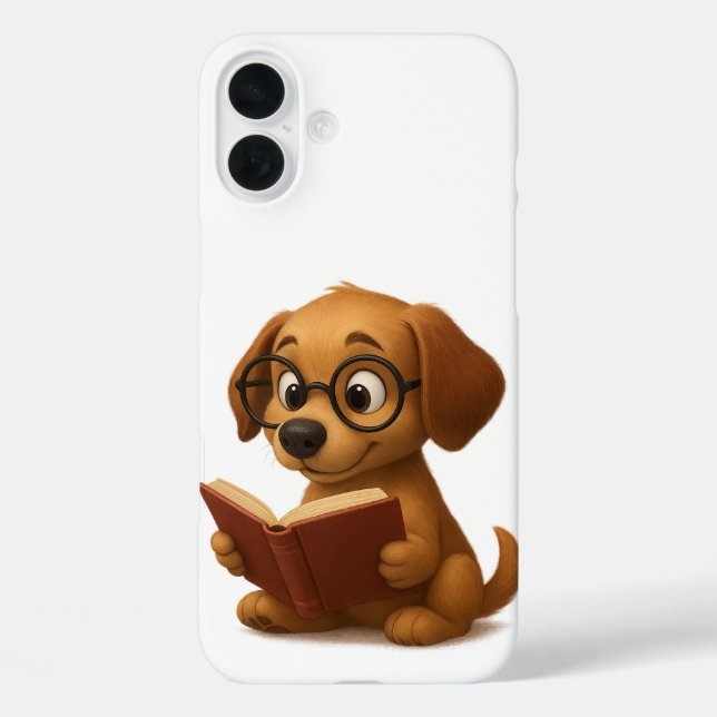 Funda iPhone 16 Plus El perro inteligente del futuro (Reverso )