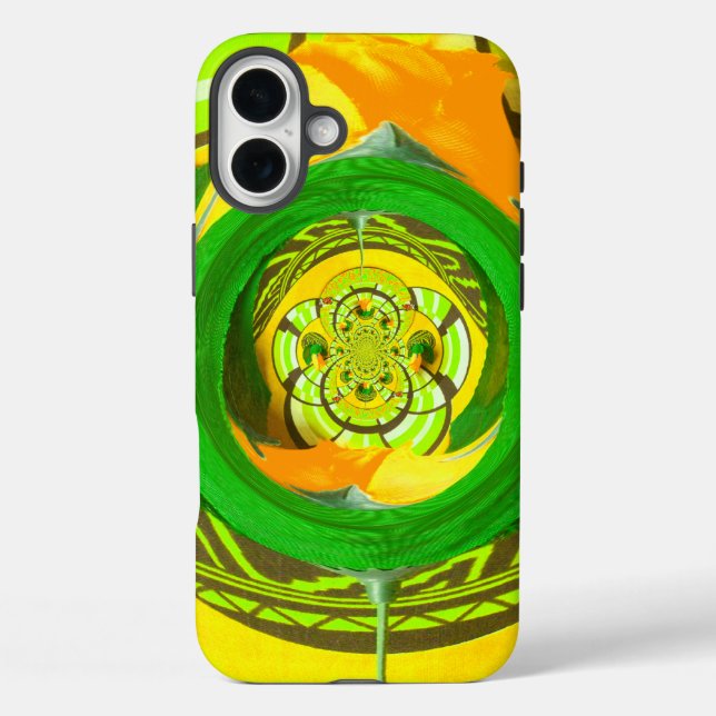 Funda iPhone 16 Plus Elegancia dorada: bello arte rosa amarillo african (Reverso )