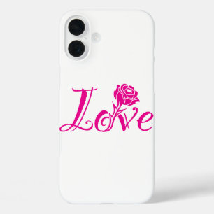 Funda iPhone 16 Plus Elegancia floral: Amor ilustrado con rosa