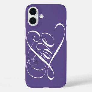 Funda iPhone 16 Plus Elegante caligrafía AMA el corazón Lettando el col