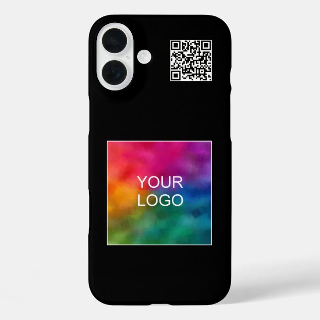 Funda iPhone 16 Plus Elegante código QR de tendencia Carga tu propio lo (Reverso )