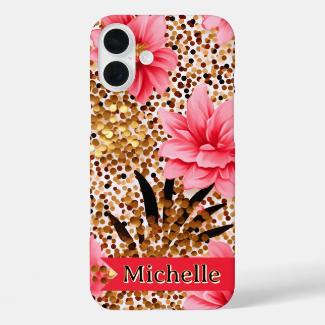 Funda iPhone 16 Plus Elegante Floral Bliss (Reverso )