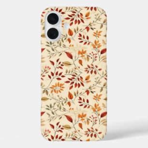 Funda iPhone 16 Plus Elegante patrón floral de otoño