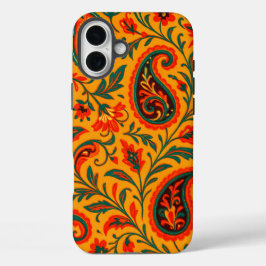 Funda iPhone 16 Plus Elegante patrón floral de paisley