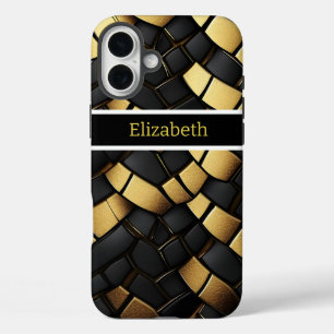Funda iPhone 16 Plus Elegante textura de patrón de piel de serpiente ne