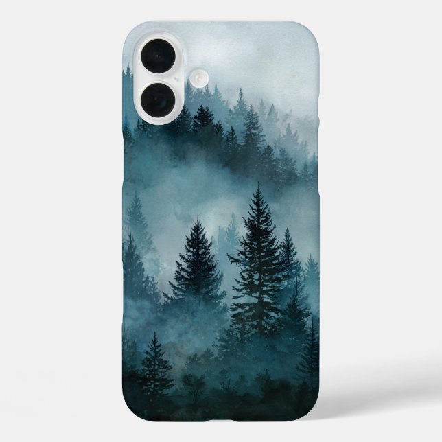 Funda iPhone 16 Plus Enchanted Midnight Blue Forest  (Reverso )