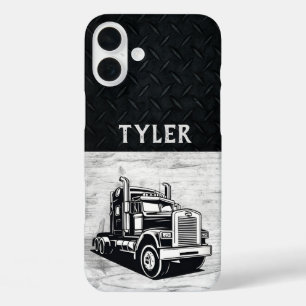 Funda iPhone 16 Plus Equipo de nombre de camión de transporte de Guay