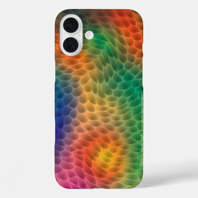 Funda iPhone 16 Plus Escalas de arco iris (Reverso )