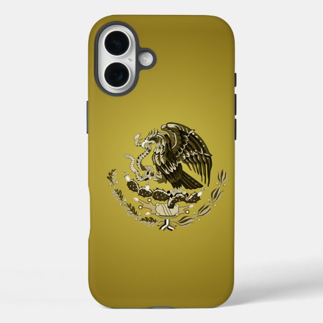 Funda iPhone 16 Plus Escudo de armas de México (Reverso )