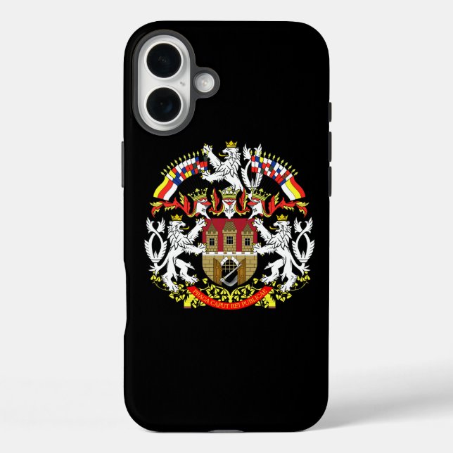 Funda iPhone 16 Plus Escudo de Praga (Reverso )