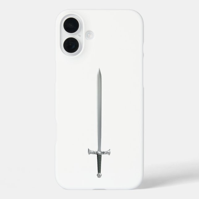 Funda iPhone 16 Plus Espada plateada (Reverso )