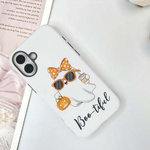 Funda iPhone 16 Plus Especie de calabaza fantasma de Halloween personal