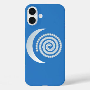 Funda iPhone 16 Plus Espirales de la Luna de Plata