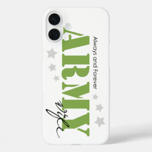 Funda iPhone 16 Plus Esposa del ejército - Siempre y para siempre