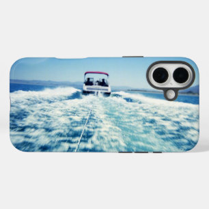 Funda iPhone 16 Plus Esquí acuático detrás de una lancha motora foto ho