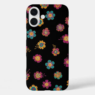 FUNDA iPhone 16 PLUS ESTAMPADOS DE FLORES EXÓTICAS PEQUEÑAS