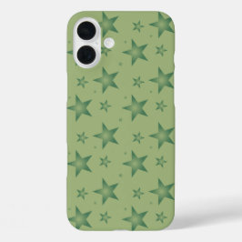 Funda iPhone 16 Plus Estrellas olivares elegantes y elegantes en verde
