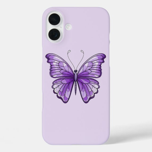 Funda iPhone 16 Plus Estuche Amethyst Wings para iPhone/iPad (Reverso )
