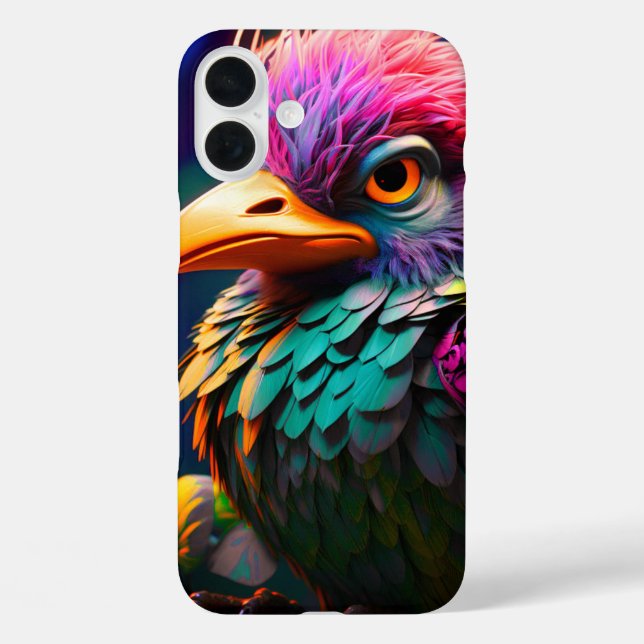 Funda iPhone 16 Plus Estuche Artsy Bird Phone (Reverso )