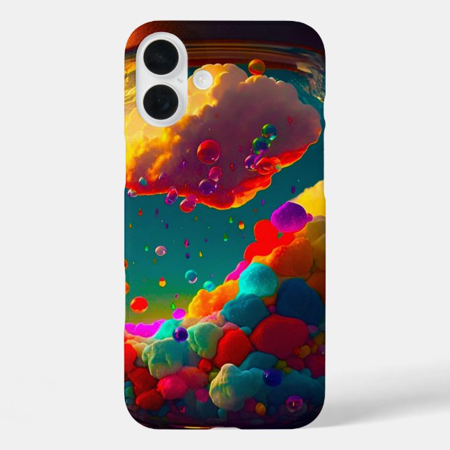 Funda iPhone 16 Plus Estuche Artsy Clouds Phone (Reverso )