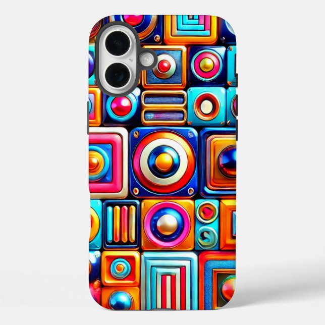 Funda iPhone 16 Plus Estuche Artsy Design Phone (Reverso )