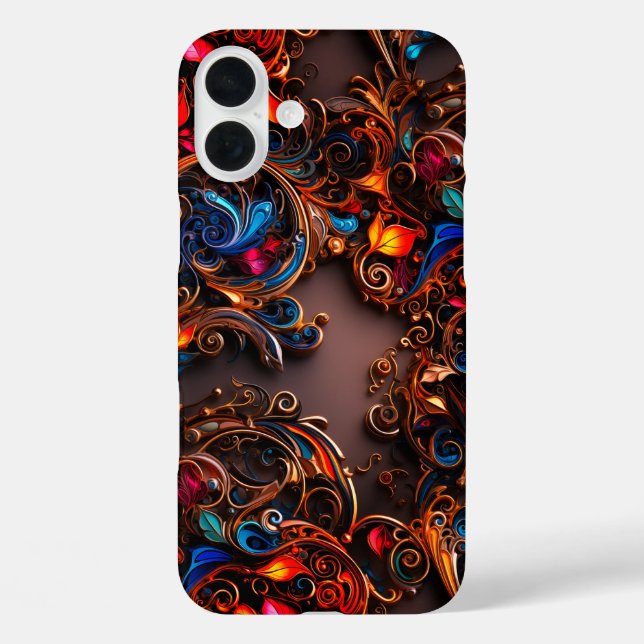 Funda iPhone 16 Plus Estuche Artsy Design Phone (Reverso )