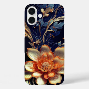 Funda iPhone 16 Plus Estuche Artsy Flower Design Phone